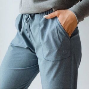 ALBION Light Blue Chambray Jetsetters Jogger Pants
Ankle Zippers Size S